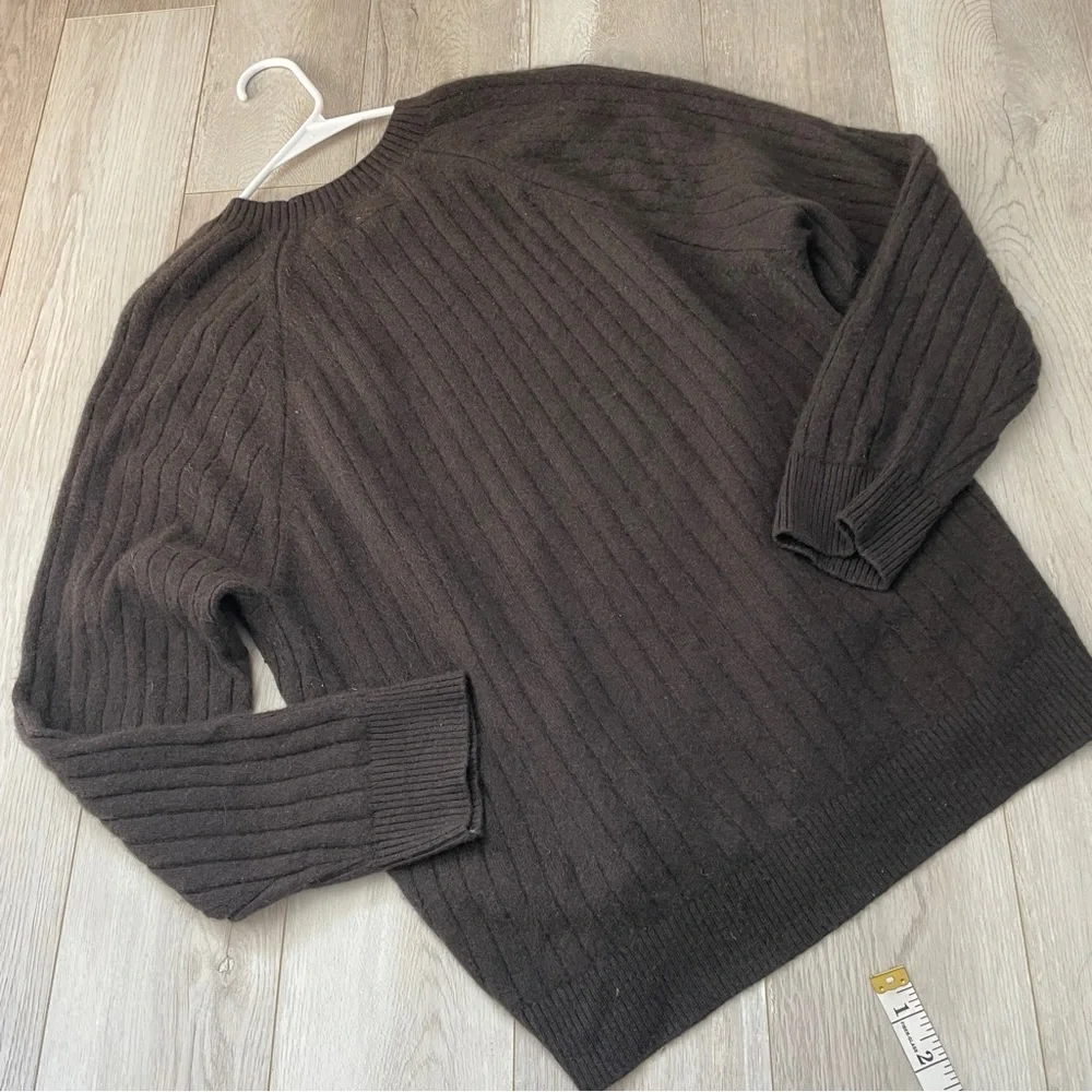 Banana Republic Sweater crew ribbed knit mens Brown (xlarge) classic preppy work